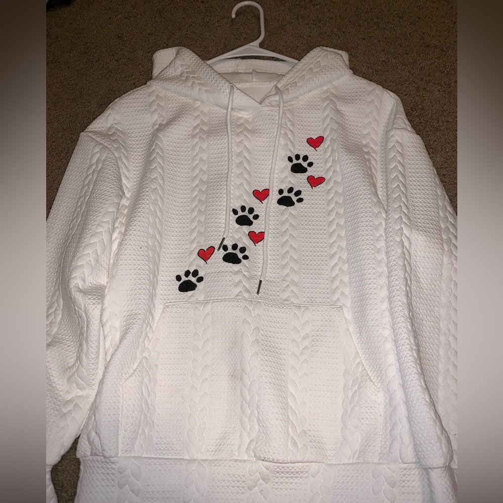 Paw print hoodie